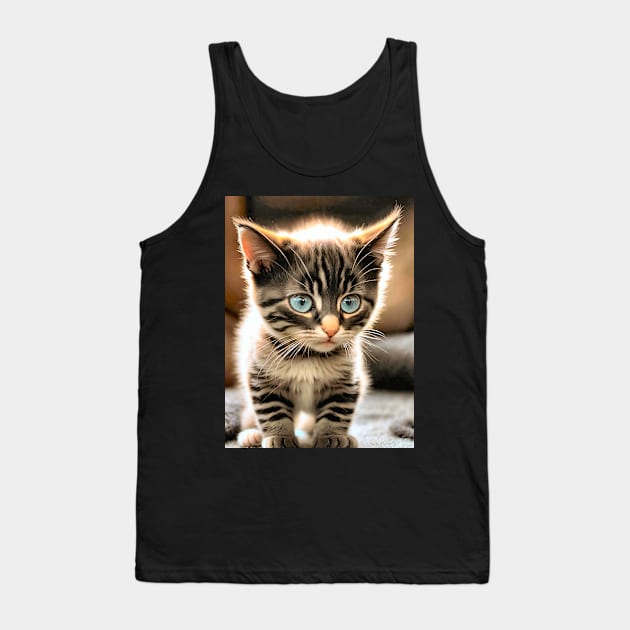 Cute Funny Kittens Beautiful Cats Tank Top by PlanetMonkey